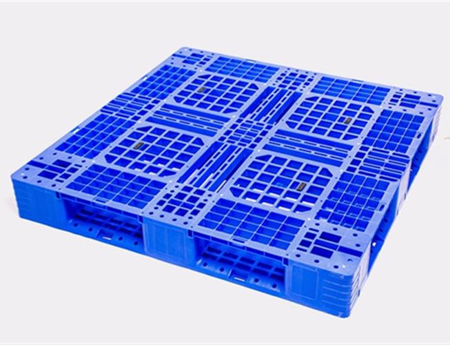 平板双面塑料托盘全新料重型加厚平面卡板蓝色塑胶栈板厂家